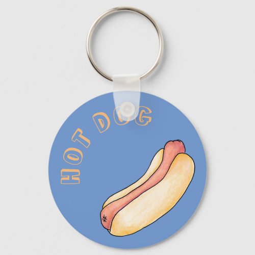Hot dog keychain