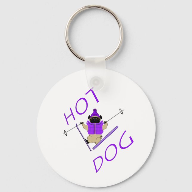Hot Dog Keychain (Front)