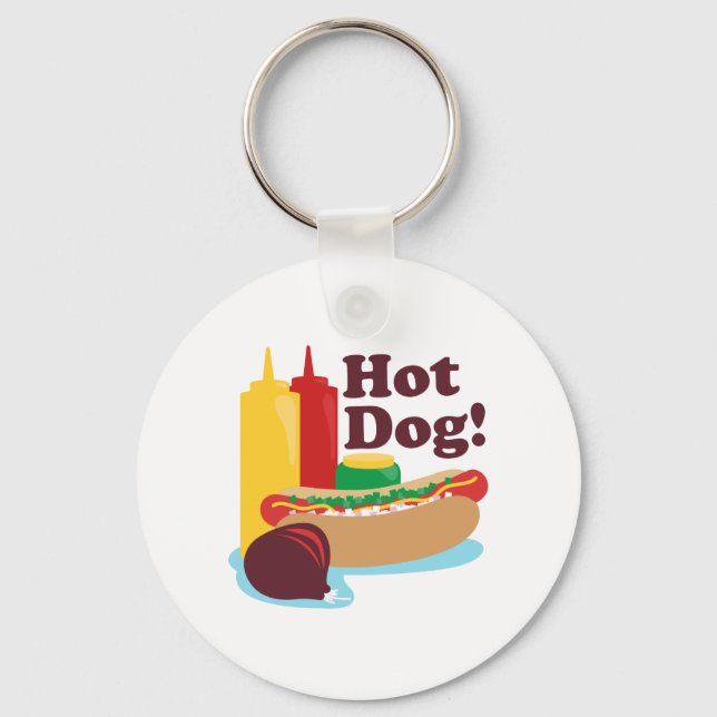 Hot Dog! Keychain (Front)
