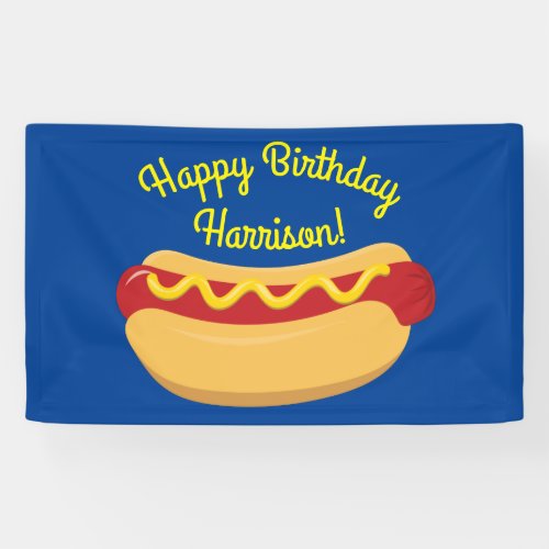 Hot Dog Kids Birthday Party Cook Out Cute Banner