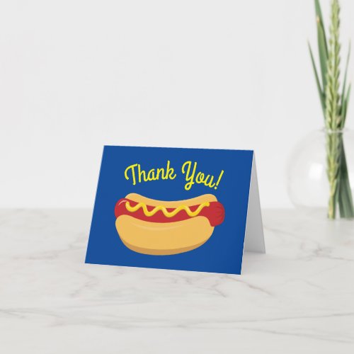 Hot Dog Kids Birthday Party Cook Out Cute Card