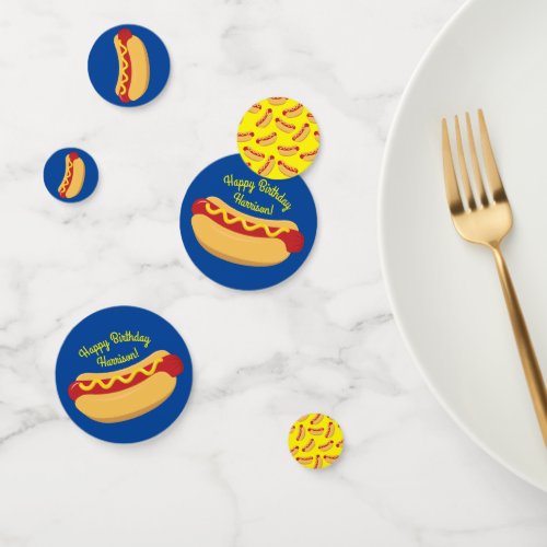 Hot Dog Kids Birthday Party Cook Out Cute Confetti