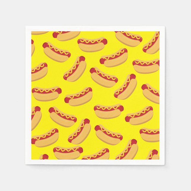 Hot Dog Kids Birthday Party Cook Out Cute Napkins (Front)