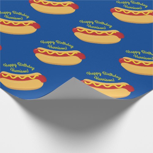 Hot Dog Kids Birthday Party Cook Out Cute Wrapping Paper