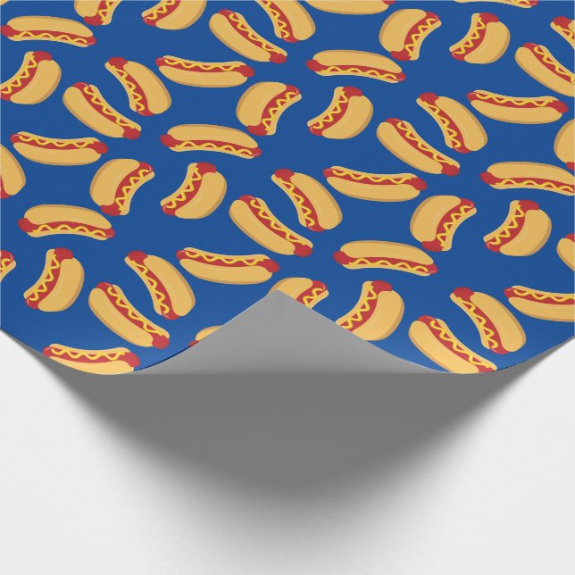 Hot Dog Kids Birthday Party Cook Out Cute Wrapping Paper (Corner)