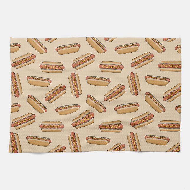 Hot dog kitchen towel (Horizontal)