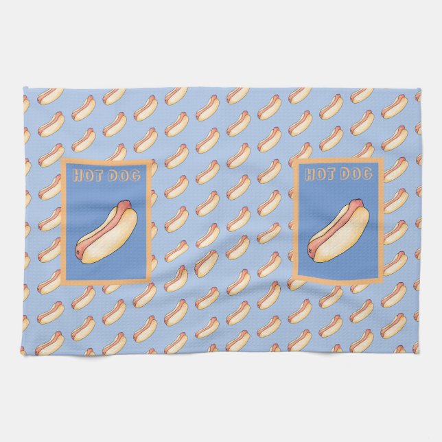 Hot dog kitchen towel (Horizontal)
