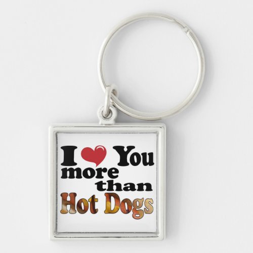Hot Dog Love Keychain