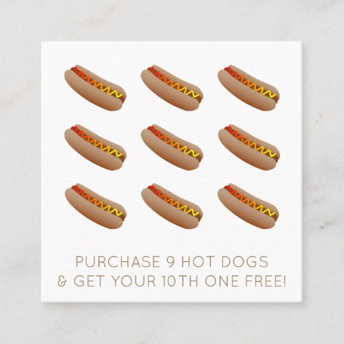 hot dog loyalty stamp