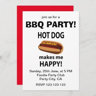 Hot Dog Makes Me Happy Hot Dog BBQ Party