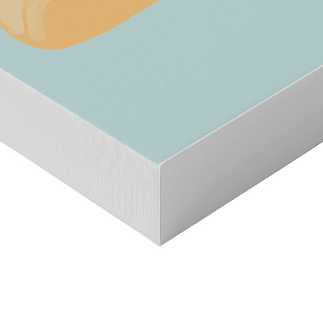 Hot Dog Mustard Name Faux Canvas Print (Corner)