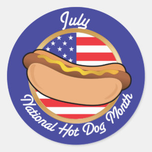Hot Dog National Classic Round Sticker