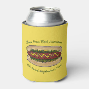 Hot Dog Neighborhood Reunion Picnic Cookout Party Can Cooler