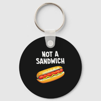 Hot dog not a sandwich performance keychain