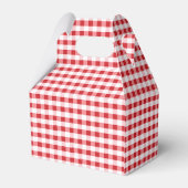 Hot Dog On Red Gingham Birthday Thank You Favor Boxes (Back Side)