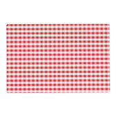 Hot Dog On Red Gingham With Custom Name Placemat (Back)