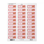 Hot Dog On Red Gingham With Custom Text Label (Full Sheet)