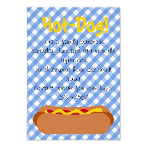 Hot Dog Birthday Invitations 10