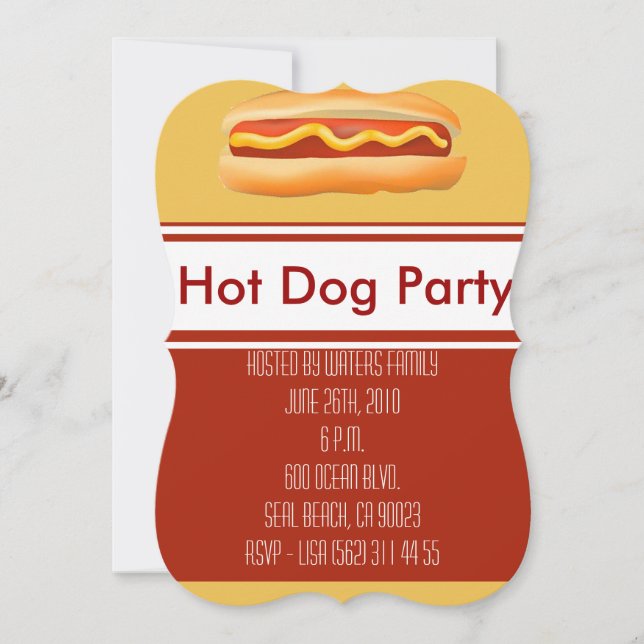 Hot Dog Party Invitation (Front)