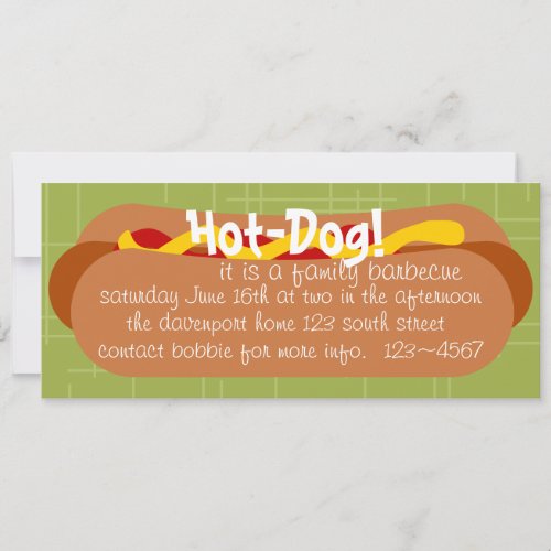 Hot Dog Party Invitation