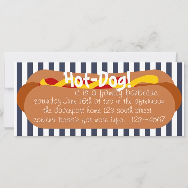 Hot Dog! Party Invitation (Front)
