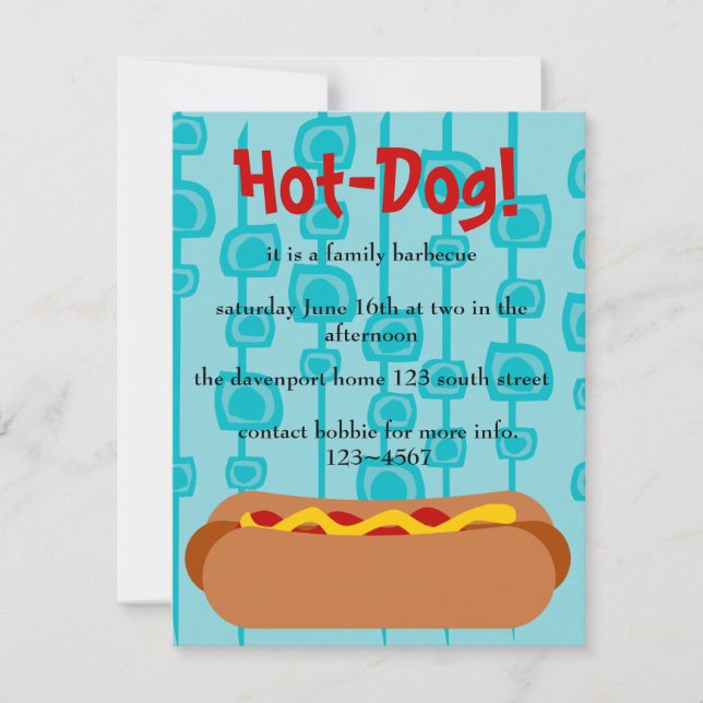 Hot Dog! Party Invitation (Front)