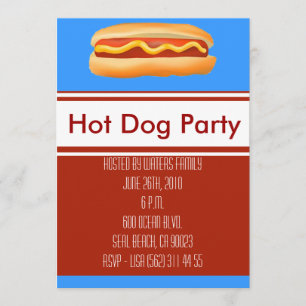 Hot Dog Party Invitation