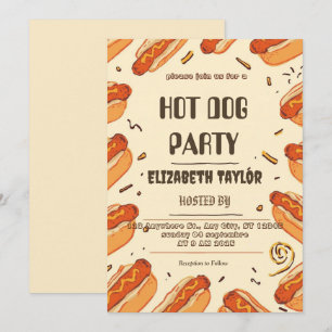 Hot Dog Party Invitation – Fun Food Celebration