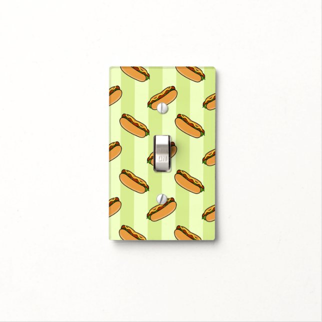 Hot Dog Pattern Light Switch Cover (In Situ)