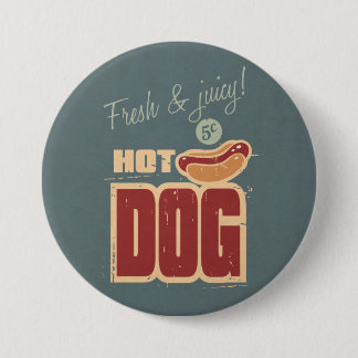 Hot Dog Pinback Button