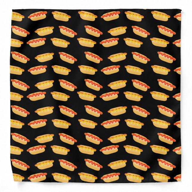 Hot Dog Polka Dot Bandana (Front)