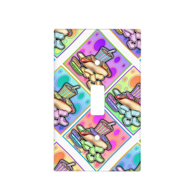 Hot Dog Pop Art Light Switch Cover (Front)