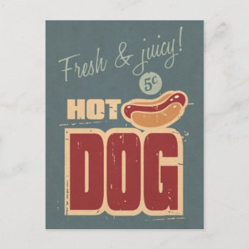 Hot Dog Postcard by CaptainScratch at Zazzle
