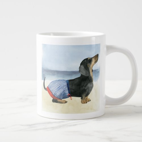 Hot Dog  Puppy In Swimming Trunks Giant Coffee Mug