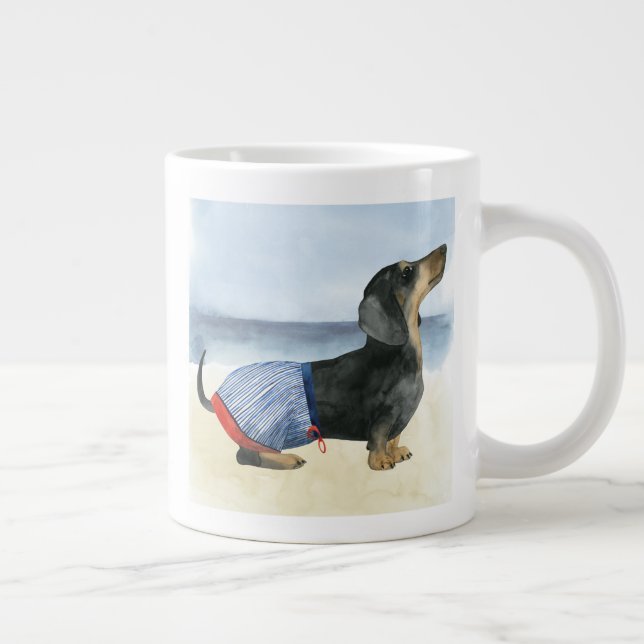 Hot Dog | Puppy In Swimming Trunks Giant Coffee Mug (Right)