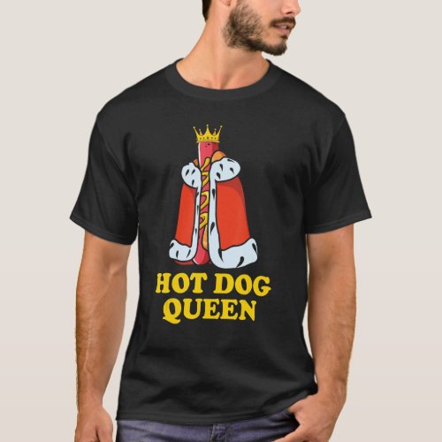 Hot Dog Queen Women Girls Grilled Wiener Sausage B T_Shirt