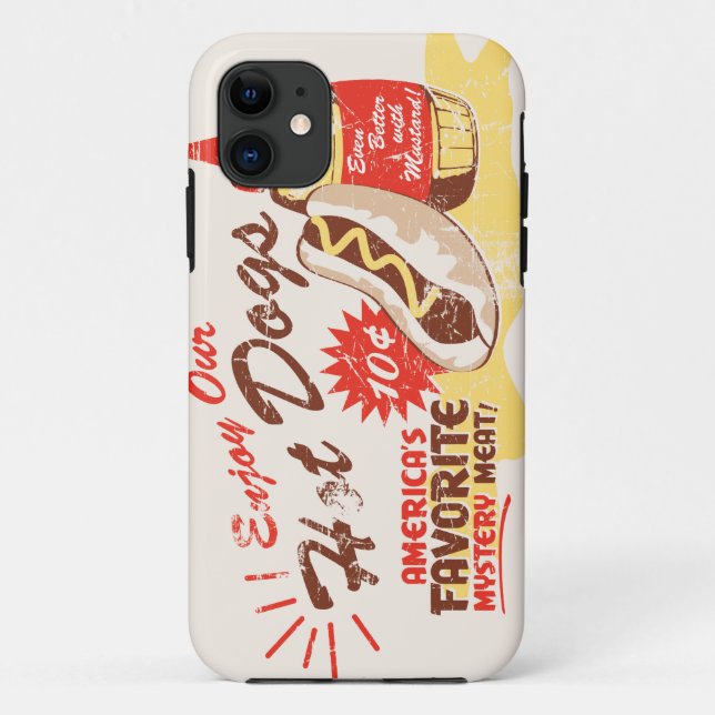 Hot Dog Retro iPhone Case (Back)