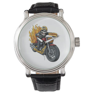 Hot Dog Rider � Funny Biker Skull Watch