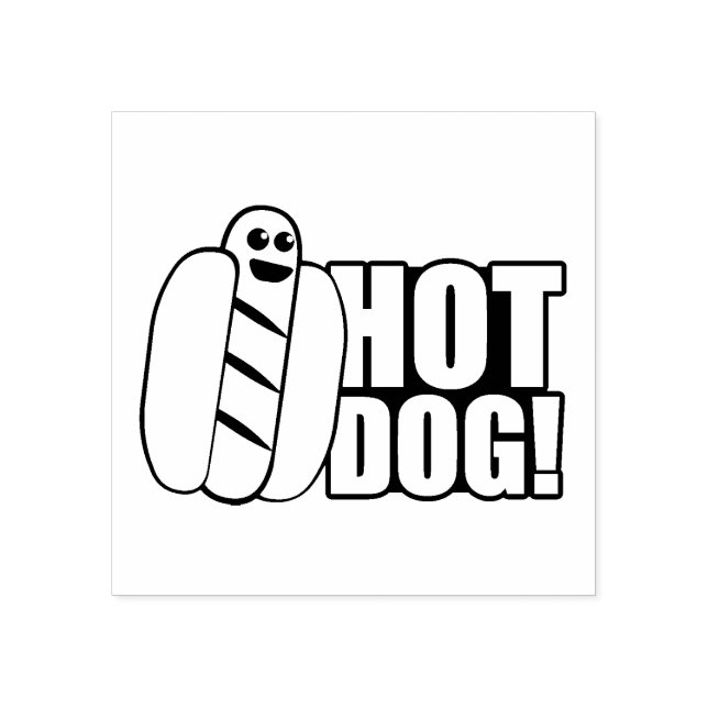 Hot Dog Rubber Stamp (Imprint)