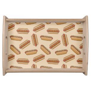 Hot dog serving tray