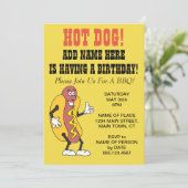 Hot Dog Someone Having A Birthday BBQ Invitation (Standing Front)