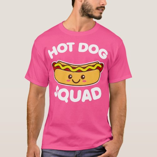 Hot Dog Squad Cute Kawaii Design T_Shirt