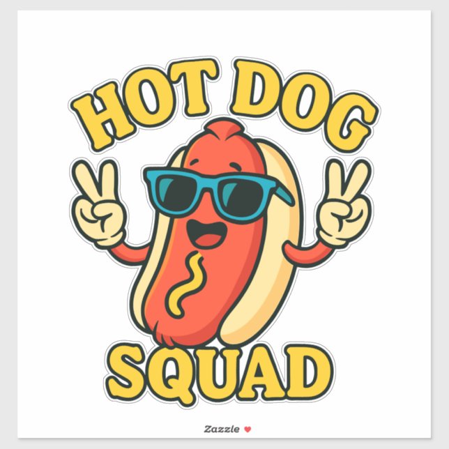 Hot Dog Squad Hot Dog Stand Team Hotdog Crew Sticker (Sheet)