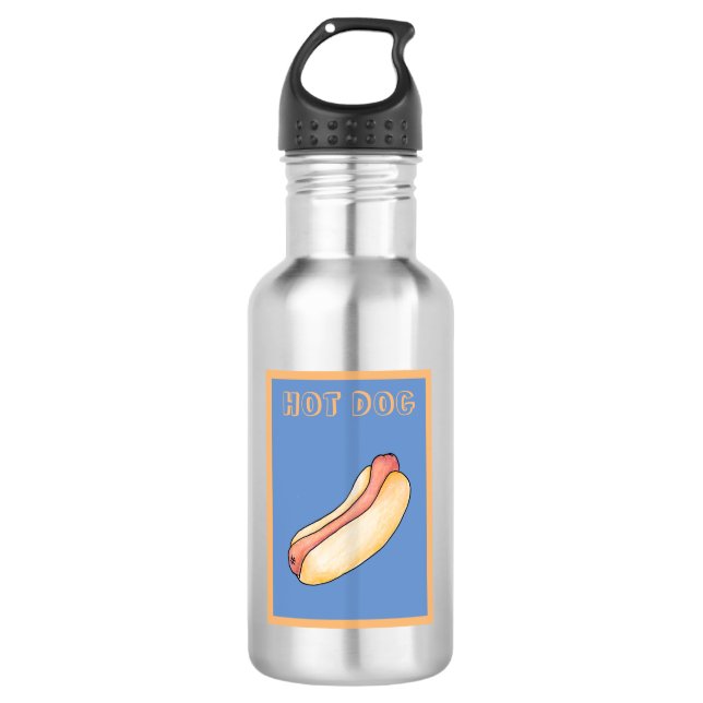 Hot dog stainless steel water bottle (Front)
