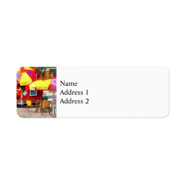 Hot Dog Stand in Mall Label (Front)