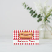 Hot Dog Stand Or Fast Food Diner Restaurant Business Card (Standing Front)