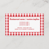 Hot Dog Stand Or Fast Food Diner Restaurant Business Card (Back)