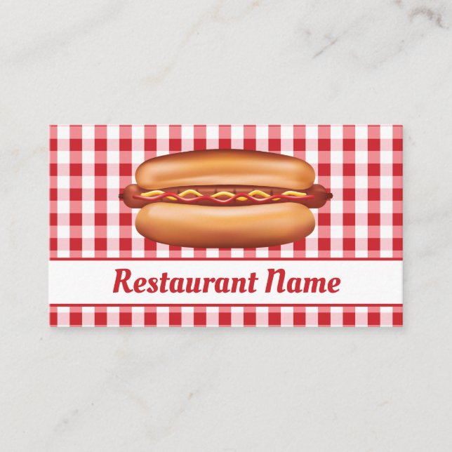 Hot Dog Stand Or Fast Food Diner Restaurant Business Card (Front)