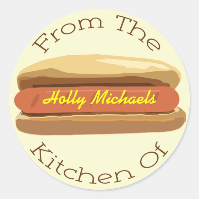Hot Dog Sticker - From The Kitchen Of... (Front)