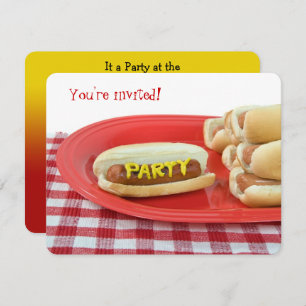 Hot Dog Summer Party Invitation